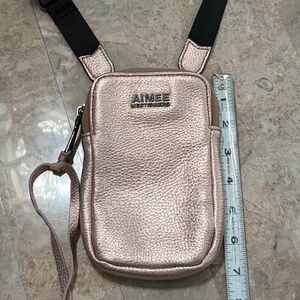 Aimee Kestenberg Rose Gold Just Saying Stadium Crossbody Shoulder Bag